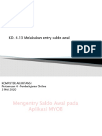 Pertemuan 4 KD 4.14 Mengentry Saldo Awal