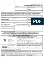 Deceased Depositor Information: Traditional/Roth IRA Plan Beneficiary Distribution Election Form