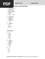 File Test 2 A Answer Key: Grammar, Vocabulary, and Pronunciation