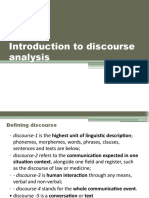 Introduction To Discourse