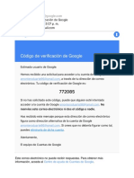 Código de Verificación de Google