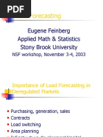 Load Forecasting: Eugene Feinberg Applied Math & Statistics Stony Brook University