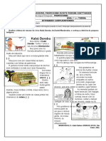 1 Semana de Atividades - 4° Ano - Língua Portuguesa