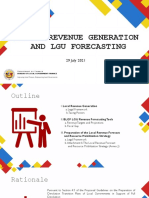 11 DOF BLGF Local Revenue Generation and LGU Forecasting