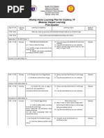 Weekly Home Learning Plan For Cookery 10 Modular Distant Learning First Quarter