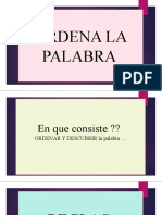 Juego Ordena La Palabra