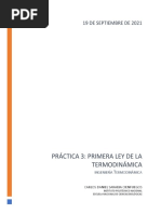 Práctica No 3-1era Ley de Termodinámica