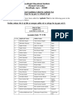 Short Listed Candidates From 16.09.2021 To 18.09.2021