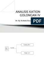 Analisis Kation Golongan Iv