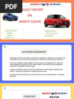 Project Report ON Maruti Suzuki: Submitted By:-Komal (10042) Section - 2A Submitted To: - Prof. Meghna Malhotra