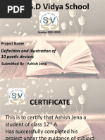 The S.D Vidya School: Definition and Illustration of 10 Poetic Devices