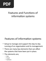 Features and Functions of Information Systems