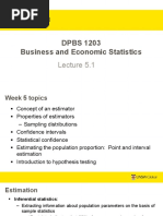 DPBS 1203 Business and Economic Statistics