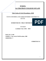 The Code of Civil Procedure, 1908 Non-Joinder and Misjoinder Parties To Suits