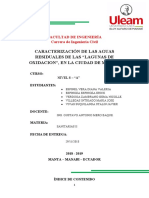 Informe de Sanitarias Lagunas de Oxidacion