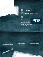 Bussiness Communication & Stakeholders Management