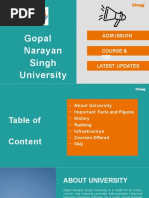 Gopal Narayan Singh University - (GNSU), Rohtas