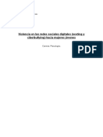 Violencia en Las Redes Sociales Digitales (Sexting y Ciberbullying) Hacia Mujeres Jóvenes