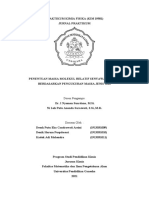 Jurnal Praktikum Penentuan Massa Molekul Relatif Senyawa Volatil Berdasarkan Pengukuran Massa Jenis Gas - Kadek Adi Mahendra - 1913031011