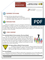 Module 2. Models of Communication