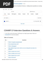 CSHARP C# Interview Questions & Answers