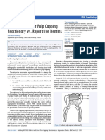 Indirect and Direct Pulp Capping: Reactionary vs. Reparative Dentins