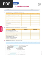 Ficha de Refuerzo La Oracion Compuesta