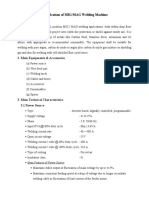 Specification of MIG Welding Machine