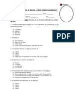 EVALUACION Poderes Del Estado 4 BASICO