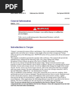 CAT Torque Specifications General Information