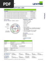 Atlas-X1 Cat 6 U/UTP Cable, LSZH: Product Specifications UTP6Z-Mxx