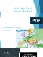 Post World War 1 and Aims of The Big 3