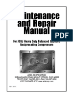 Maintenance and Repair Manual: For JGR:J Heavy Duty Balanced Opposed Reciprocating Compressors