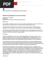 Relação Da Pedagogia Com Outras Ciências - Trabalhosfeitos