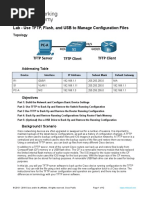 10.6.12 Lab - Use TFTP, Flash, and USB To Manage Configuration Files