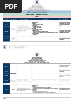 Weekly Home Learning Plan For Grade 8: Week 2, Quarter 1, September 20-24, 2021