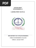 Geotechnical Engineering Laboratory Manual