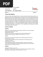 Syllabus Law of Contract