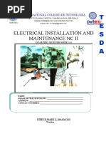 T E S D A: Electrical Installation and Maintenance NC Ii