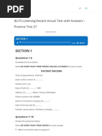 IELTS Listening Recent Actual Test With Answers - Practice Test 27
