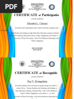 Certificate of Participation - SLAC