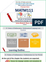 2 3. Mathematics As A Language