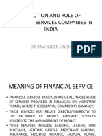 Evolution and Role of Financial Services Companies in