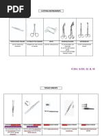 Cutting Instruments: K/SH, S/SS, M, B, M