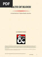 Oath of Blood: A Sacred Oath For 5 Edition Paladin Characters