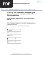 Spray Dried Solid Dispersion of Repaglinide Using Hypromellose Acetate Succinate: in Vitro and in Vivo Characterization