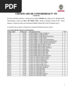 Certificado Cascos #170