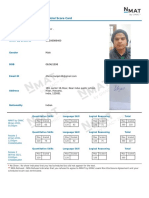 Nmat by Gmac 2020-21 O Cial Score Card: Dhruv