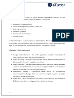 Etutor LMS Product Document