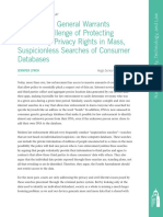 Modern-Day General Warrants and The Challenge of Protecting Third-Party Privacy Rights in Mass, Suspicionless Searches of Consumer Databases